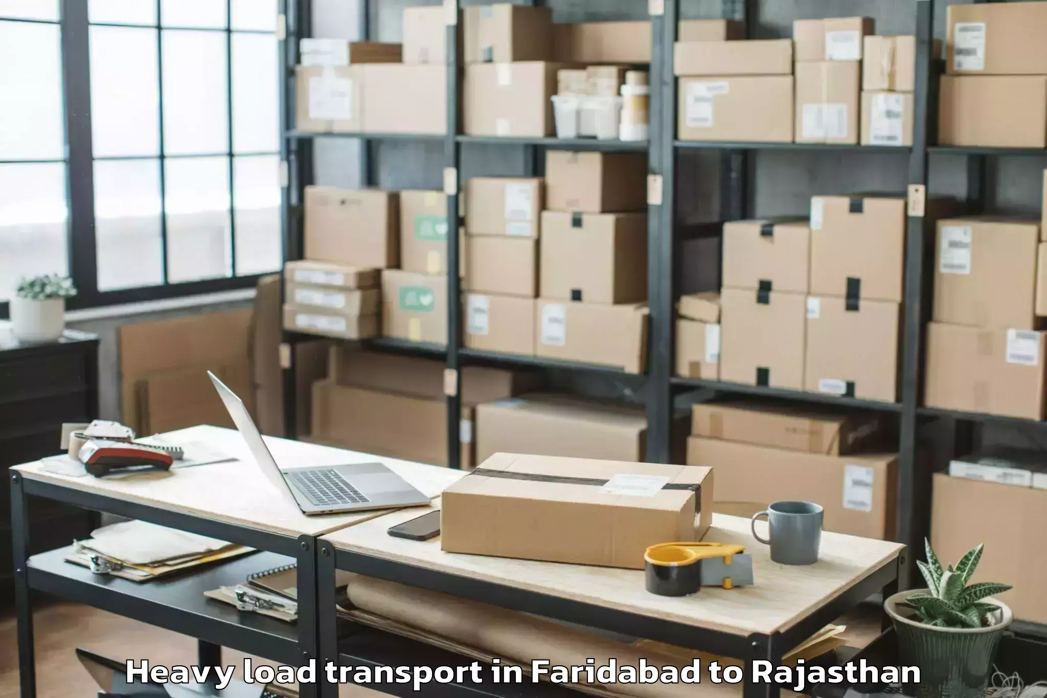 Faridabad to Abhilashi University Ajmer Heavy Load Transport Booking